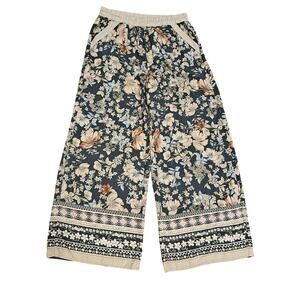 Sienna sky floral Palazzo pants Wide leg breezy womens large cottage floral